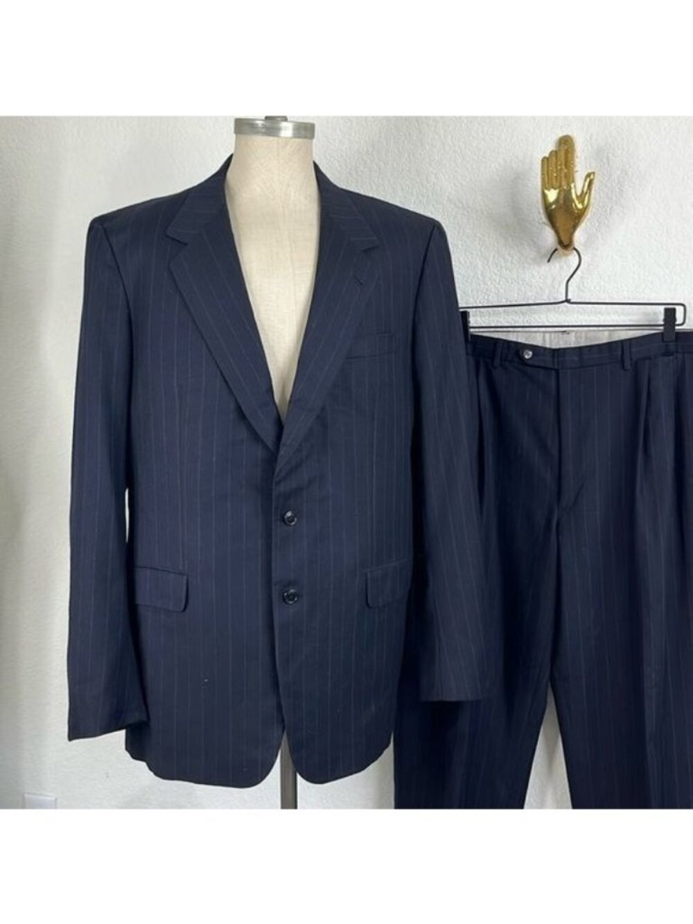 Brioni Clappers VTG Pinstriped Cashmere Wool 2 Pc 2 Button Suit suit